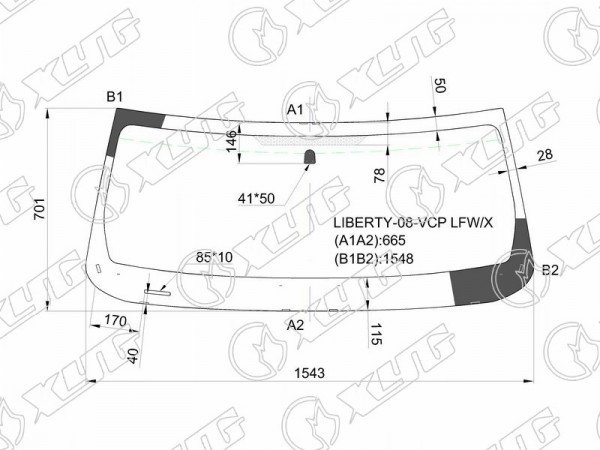 Стекло лобовое JEEP LIBERTY /JEEP CHEROKEE 07-12