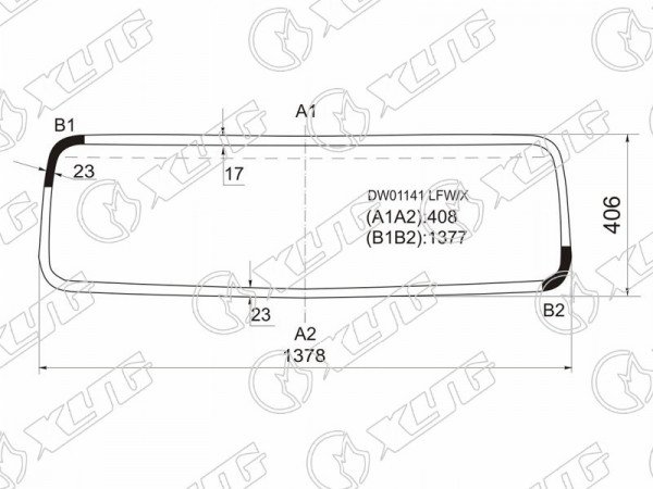 Стекло лобовое JEEP WRANGLER (YJ) 2D 87-95