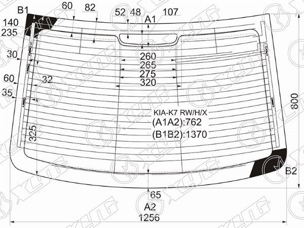 Стекло заднее с обогревом KIA CADENZA /K7 4D 10-