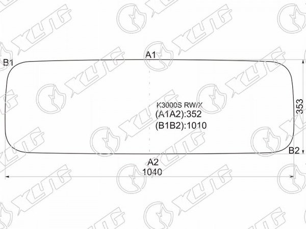 Стекло заднее KIA BONGO III K2500TCI /K2700 /K3000S (груз.) 04-