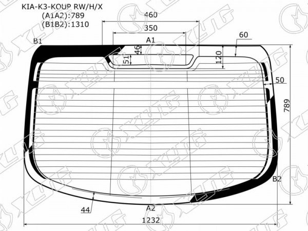 Стекло заднее с обогревом KIA K3 /CERATO 2D CPE 13-