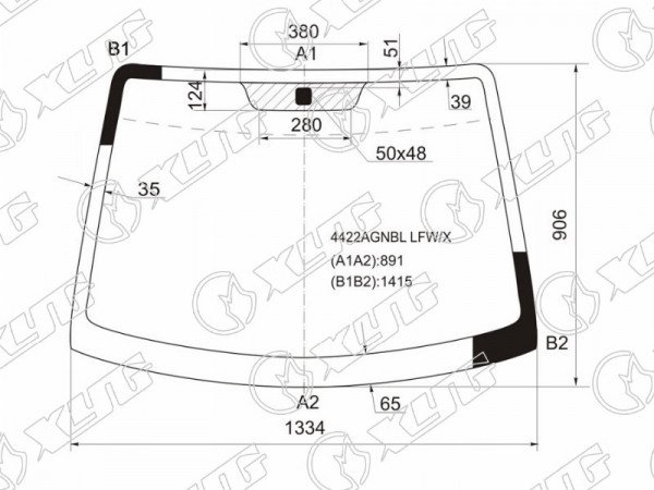 Стекло лобовое Kia Morning 08-09  / Picanto 03-11