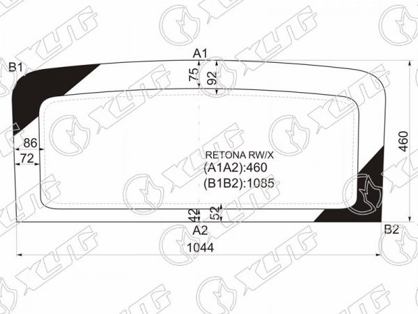 Стекло заднее с обогревом KIA RETONA 97-00